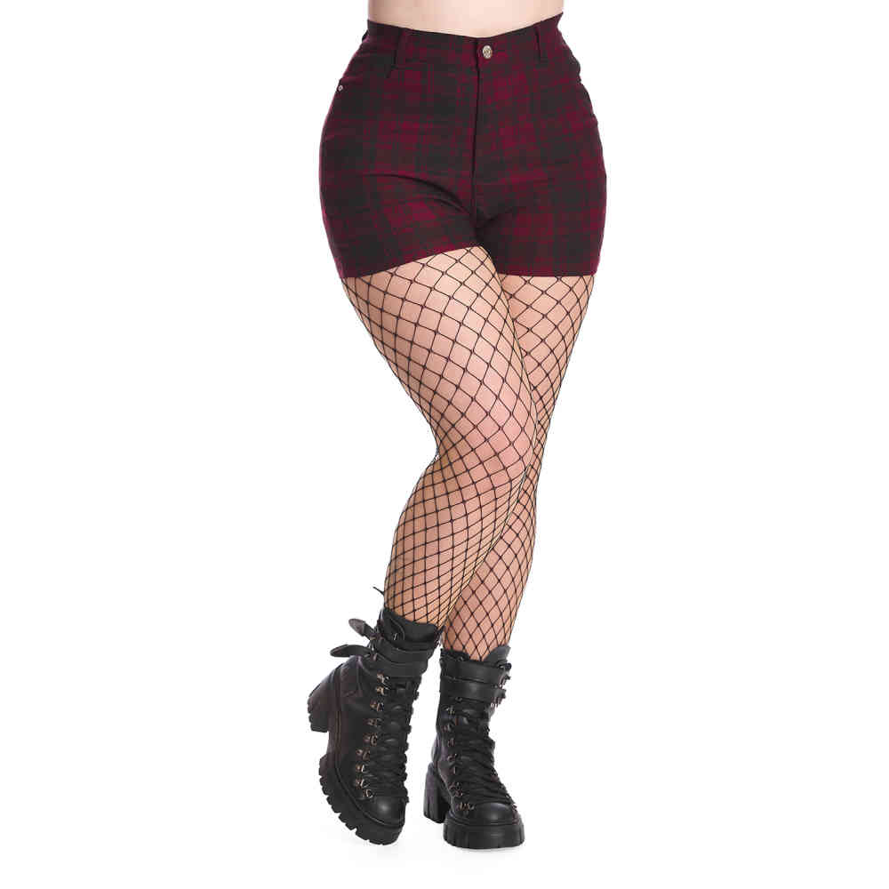 Banned - Distressed Chicks Korte broek - Bordeaux rood